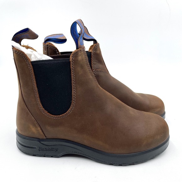 Blundstone 2250 Chelsea Boots Thermal Brown Leather Elastic Pull On Ankle Sz 8.5 - Picture 2 of 10